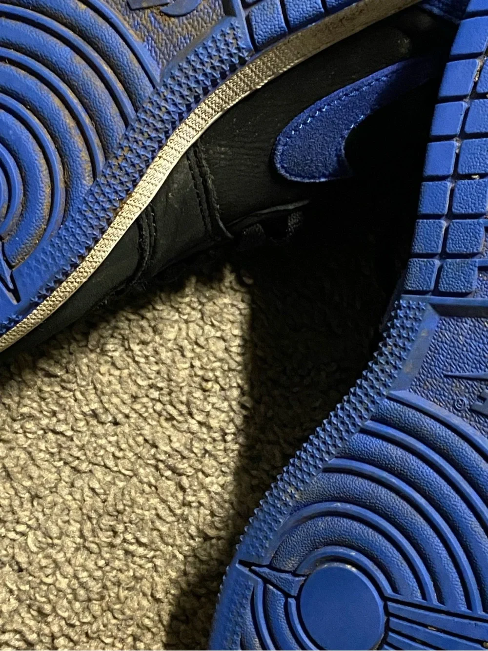 Nike Air Jordan 1 Size 7 M Retro High OG Royal Reimagined Suede Blue Black
